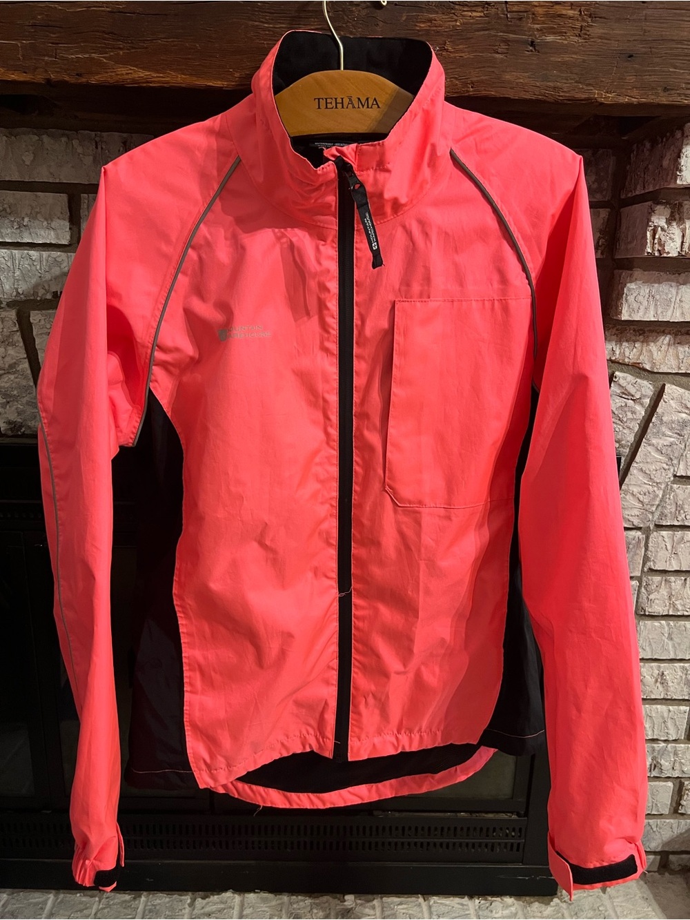 Women's Coral Pink and Black Ski Jacket - Lightweight Shell